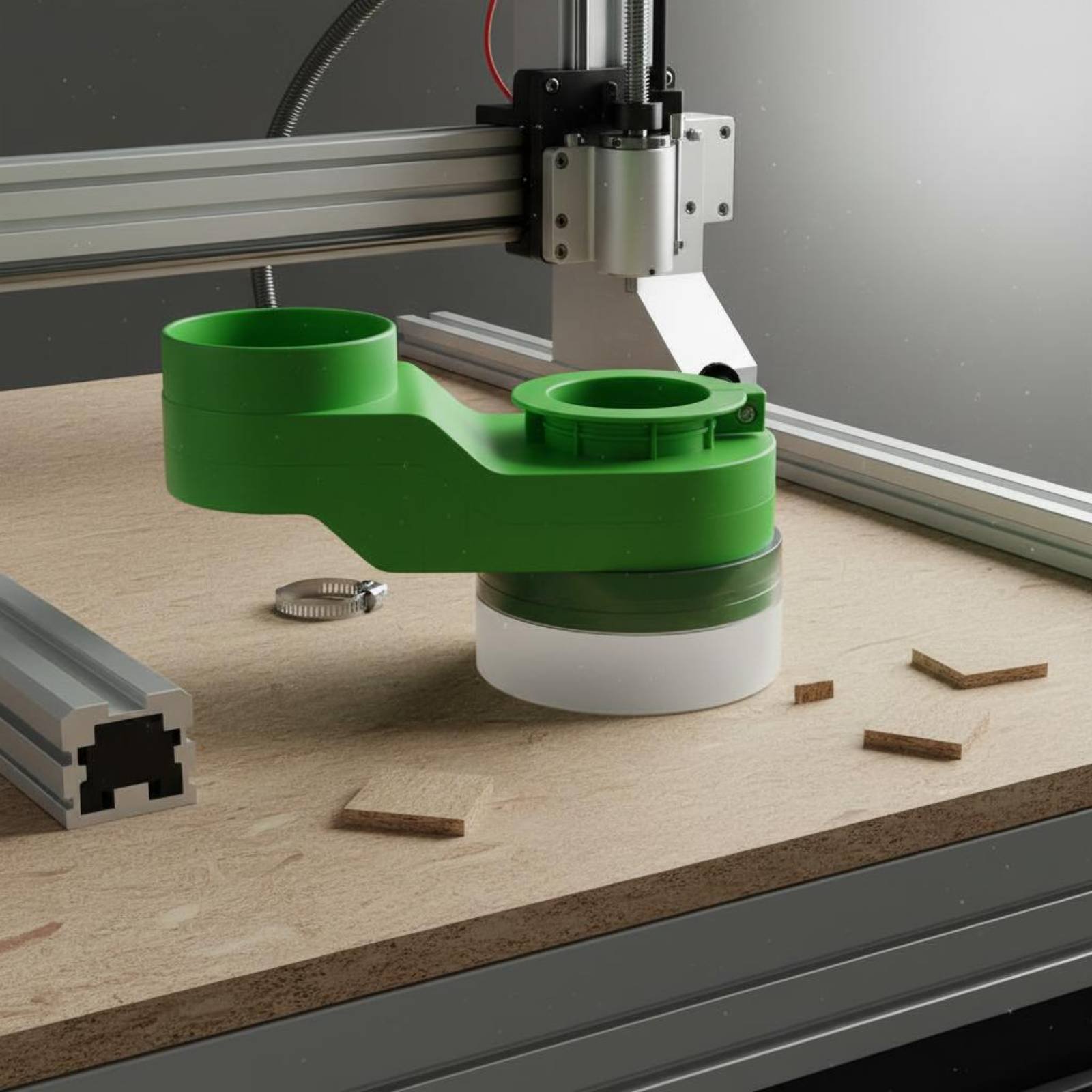 Workshop With Tools - Spindle Dust Cover Clean Cutting CNC