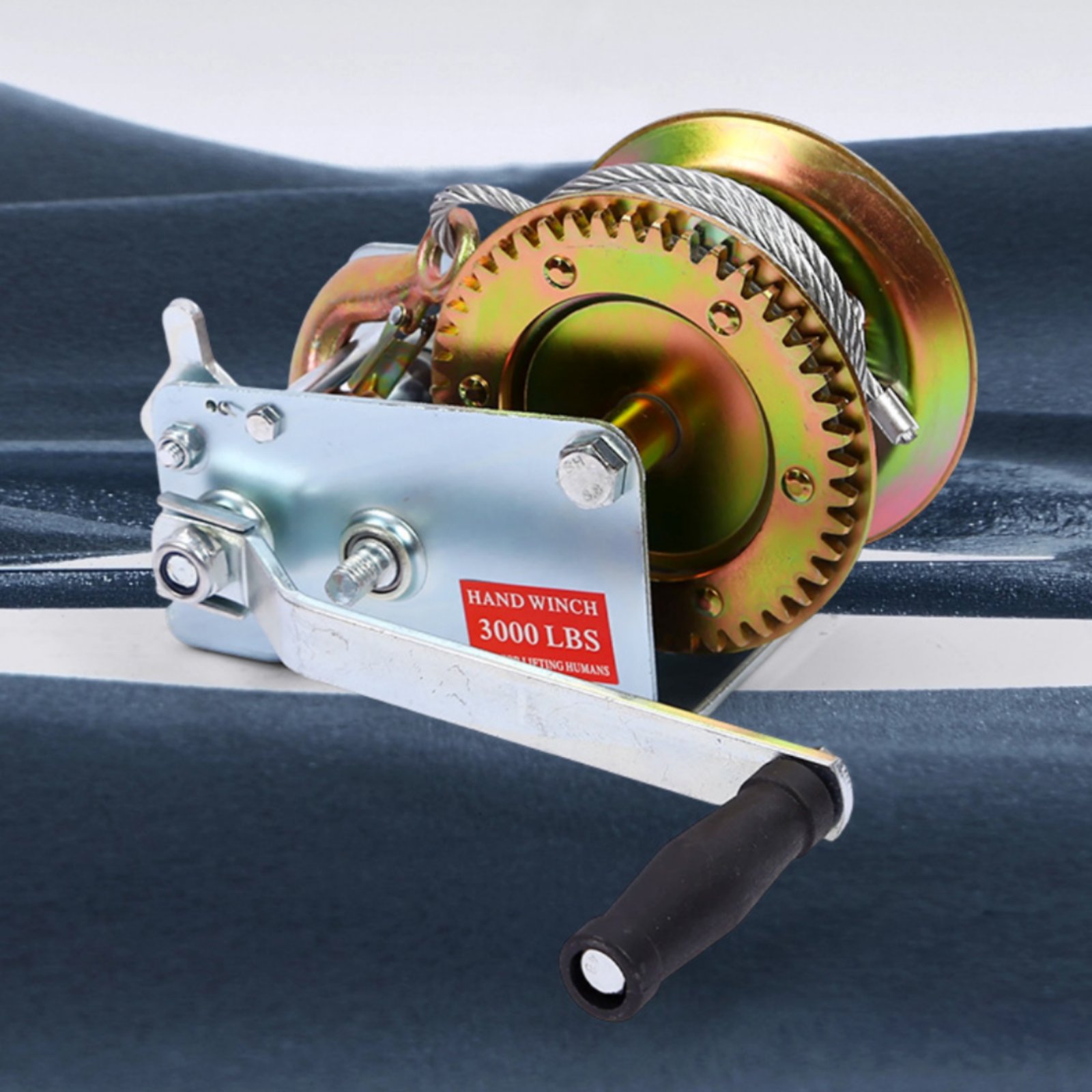Workshop Hand Tools - Hand Crank Winch Portable Wire Rope
