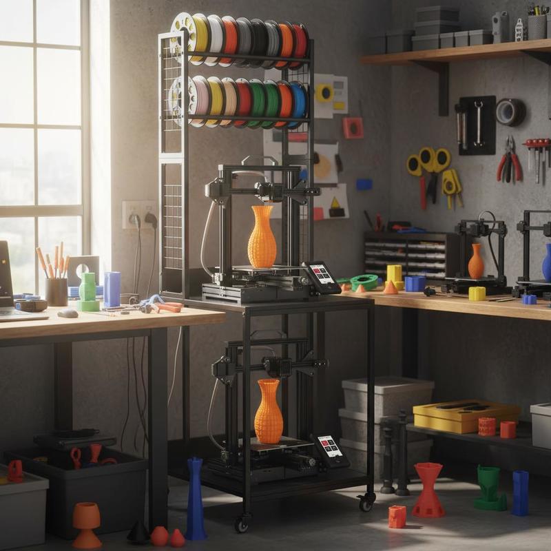 Workshop Tools Management System - 3D Printing Consumables Organizer 16x11x44 Inches