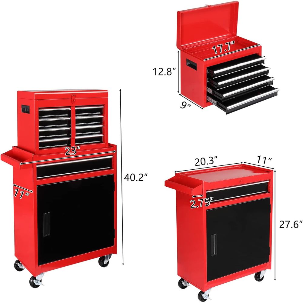 Rolling Tool Chest with Detach - Workshop Tools Shelf review and price