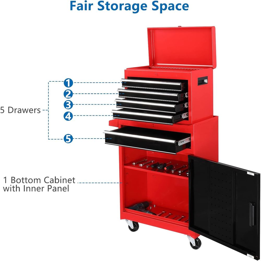 Rolling Tool Chest with Detach - Workshop Tools Shelf review and price