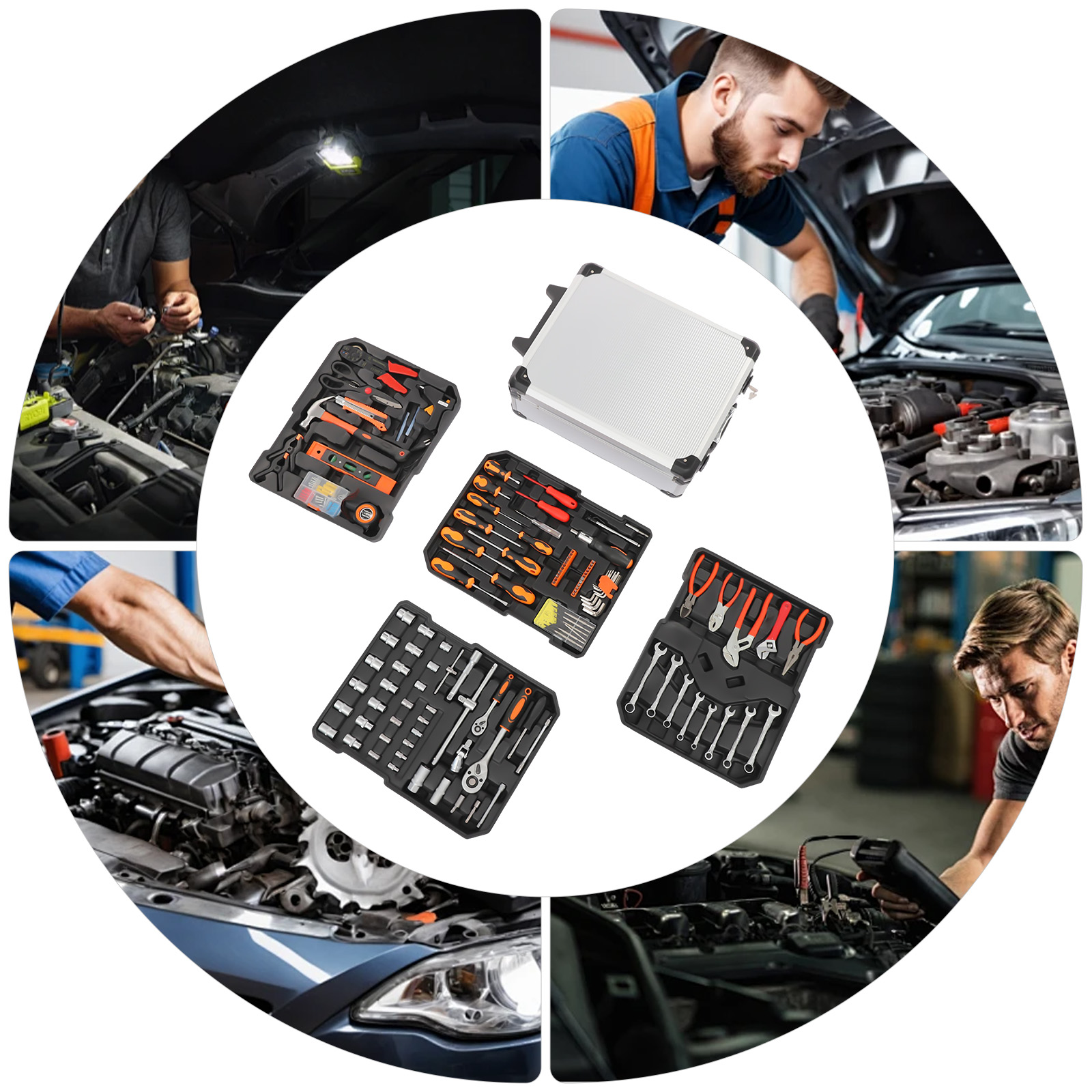 187PCS Carbon Steel Automotive - Car Workshop Tools Kit review and price