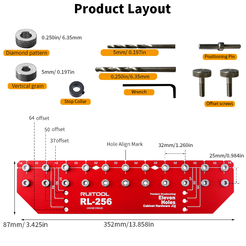 Shelf Pin Jig Set Aluminium Al - Workshop Tools Shelf review and price