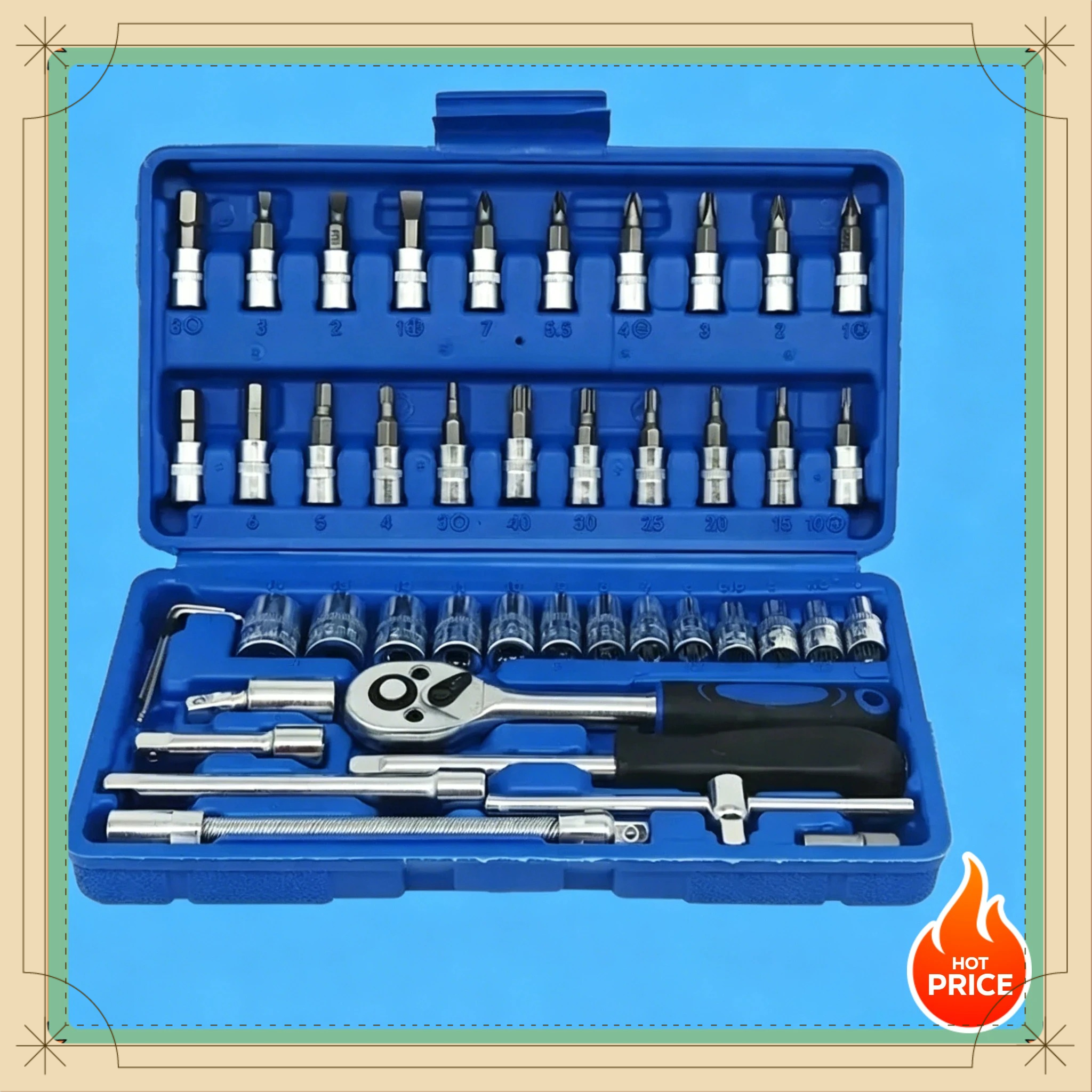 46-in-1 Heavy Duty Automotive  - Car Workshop Tools Kit review and price