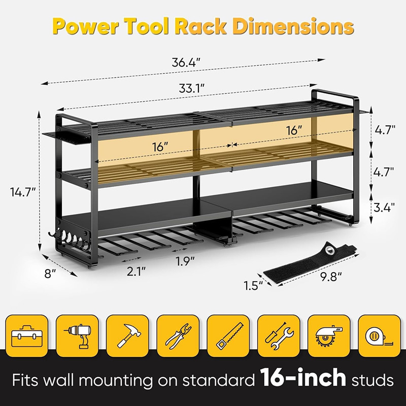 Large Power Tool Organizer Wal - Workshop Tools Shelf review and price