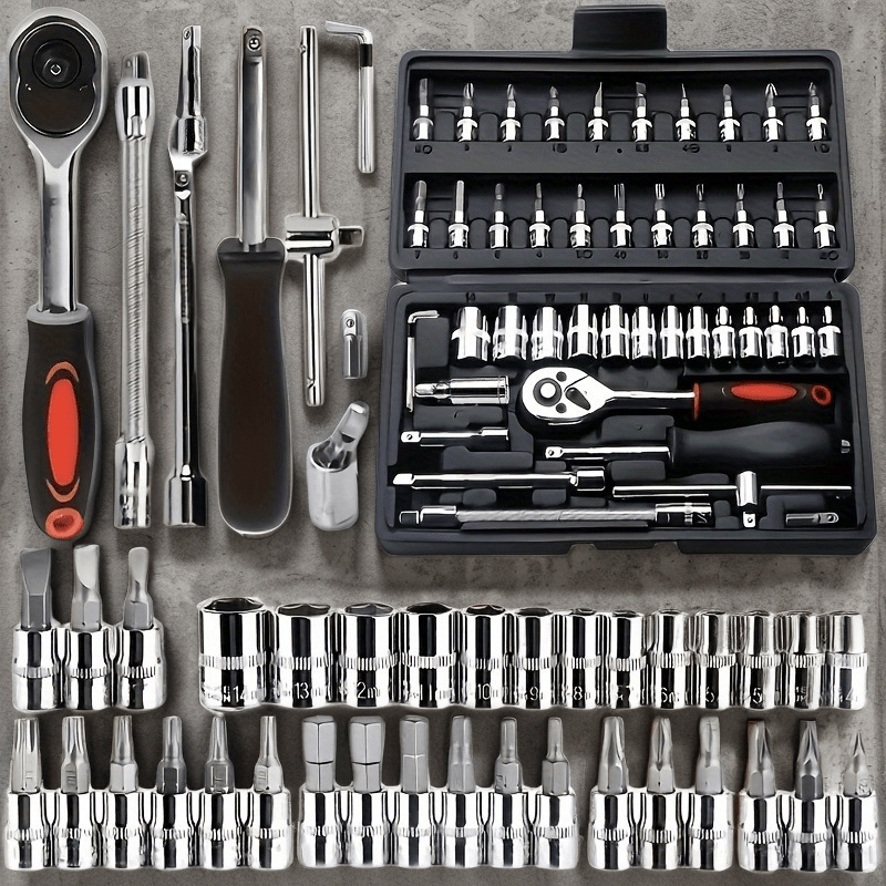 46Pcs Automotive Tool Set, Car - Car Workshop Tools Equipment review and price