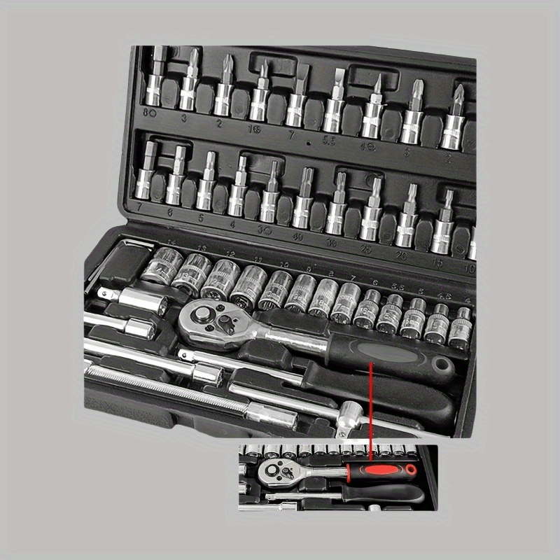 46Pcs Automotive Tool Set, Car - Car Workshop Tools Equipment review and price