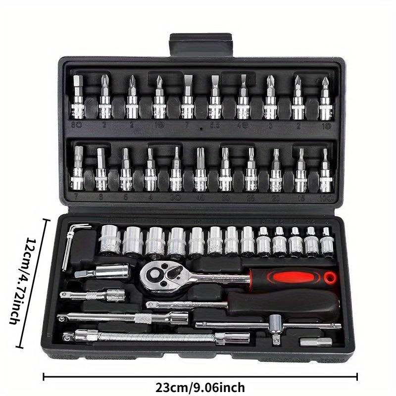 46Pcs Automotive Tool Set, Car - Car Workshop Tools Equipment review and price